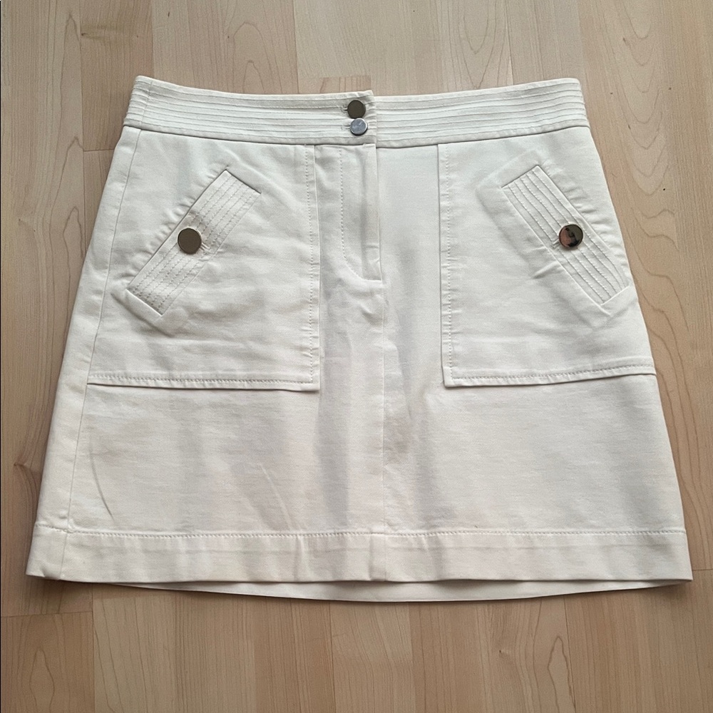 LOFT Cream A-Line Skirt